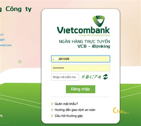 vietcombank internet banking đăng nhập
